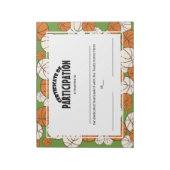 Basketball-participatiecertificaten Notitieblok (Linkerzijde)