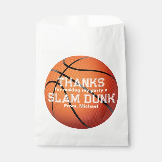 Basketball Party Bedankzakje (Voorkant)