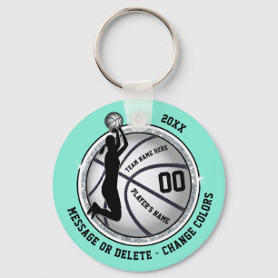 Basketball Party Favors for Girls, Change COLORS Sleutelhanger