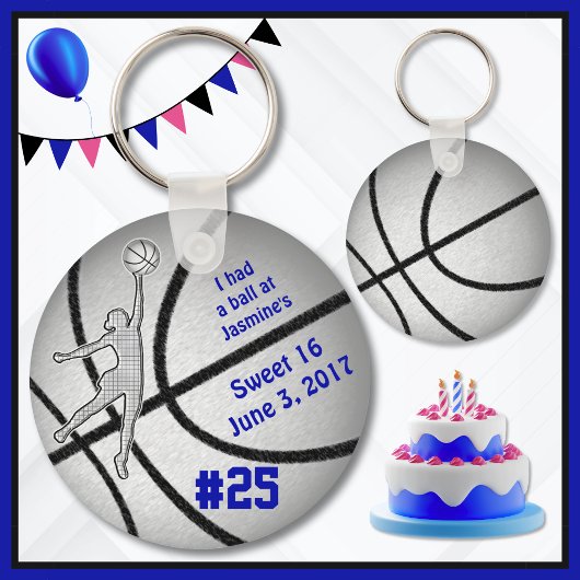  Basketball Party Favors for Girls Sleutelhanger