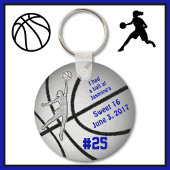  Basketball Party Favors for Girls Sleutelhanger