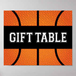 Basketball Party GIFT-TABEL Afdrukken Poster