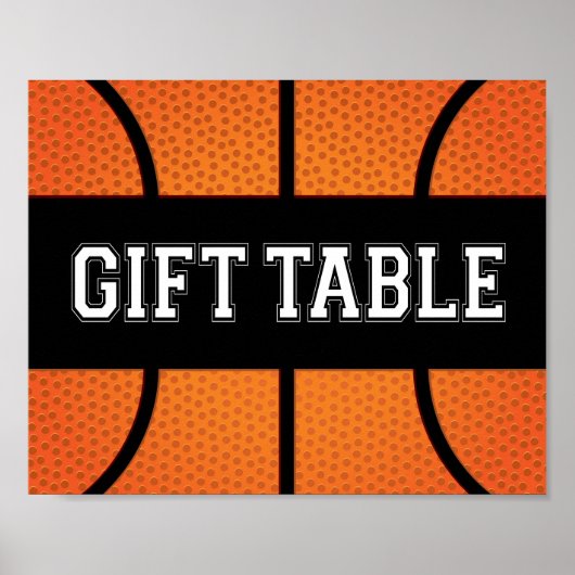 Basketball Party GIFT-TABEL Afdrukken Poster (Voorkant)
