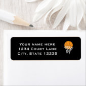 Basketball Party Invitation Kaart Address Label (Insitu)