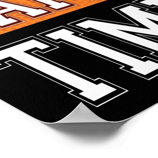 Basketball Party IT'S GAME TIME Sign Print (Hoek)