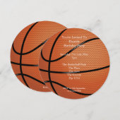 Basketball Party Kaart (Voorkant / Achterkant)