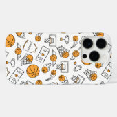 Basketball Patroon, aangepaste telefoonnummers Case-Mate iPhone Case (Achterkant (horizontaal))