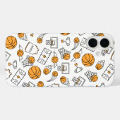 Basketball Patroon, aangepaste telefoonnummers Case-Mate iPhone Case (Achterkant (horizontaal))