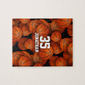 Basketball patroonpuzzel voor jongens of meisjes legpuzzel (Horizontaal)