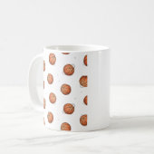 Basketball Pattern Coffee Mug Koffiemok (Voorkant links)