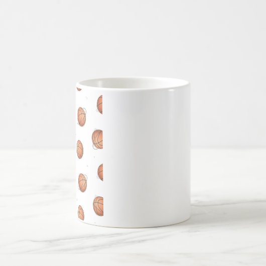 Basketball Pattern Coffee Mug Koffiemok (Center)