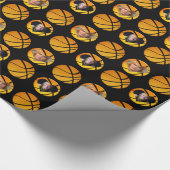 BASKETBALL PATTERN SJABLOON FOTO WRAPPORTPAPIEREN CADEAUPAPIER (Hoek)