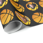 BASKETBALL PATTERN SJABLOON FOTO WRAPPORTPAPIEREN CADEAUPAPIER (Rol Hoek)