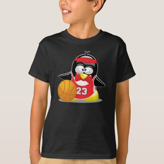 Basketball Penguin T-shirt (Voorkant)