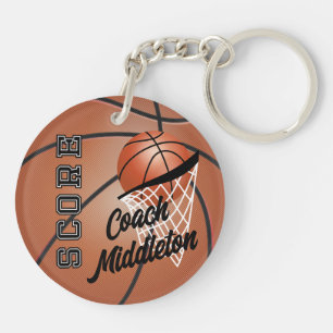 Basketball personaliseren - Beide zijden afdrukken Sleutelhanger