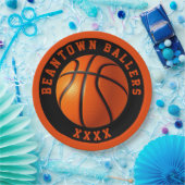 Basketball Personaliseren Papieren Bordje (Feest)