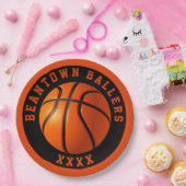 Basketball Personaliseren Papieren Bordje (Feest)