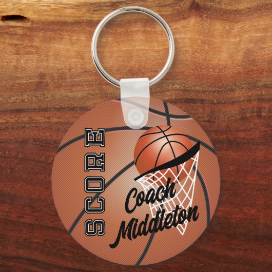 Basketball personaliseren sleutelhanger (Achterkant)