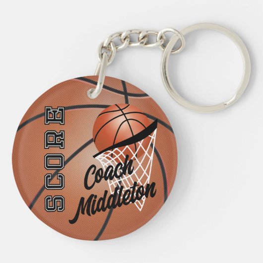Basketball personaliseren sleutelhanger (Achterkant)