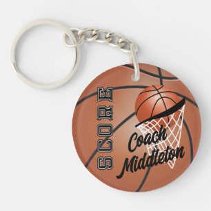 Basketball personaliseren sleutelhanger