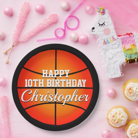 Basketball Personalized Birthday Paper Bord (Feest)
