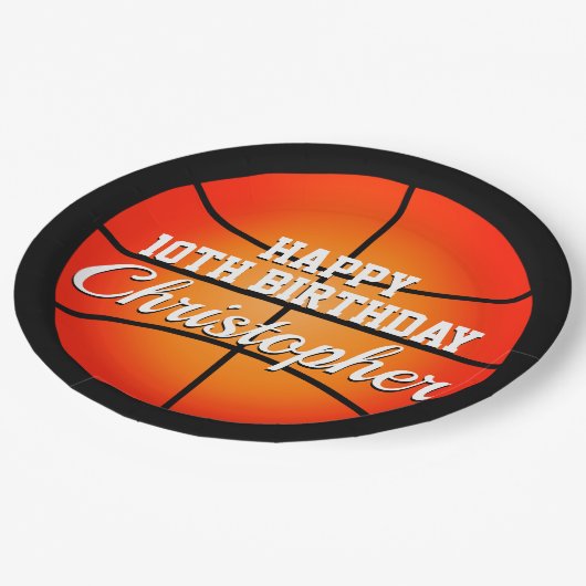 Basketball Personalized Birthday Paper Bord (Gekanteld)