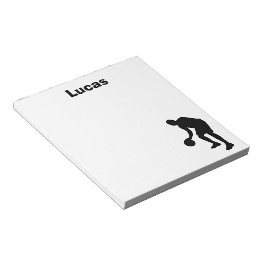 Basketball Persoonlijk Notitieblok (Schuin)