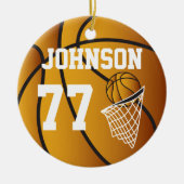 Basketball Persoonlijk Ornament (Voorkant)