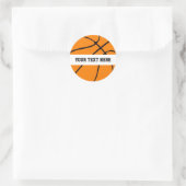 Basketball Persoonlijk Ronde Sticker (Tas)