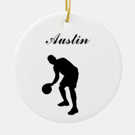Basketball Persoonlijke kerstversiering Keramisch Ornament