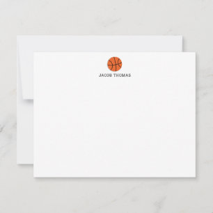 Basketball Persoonlijke Kinder Stationery Flat Notitiekaartje