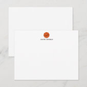 Basketball Persoonlijke Kinder Stationery Flat Notitiekaartje (Voorkant / Achterkant)