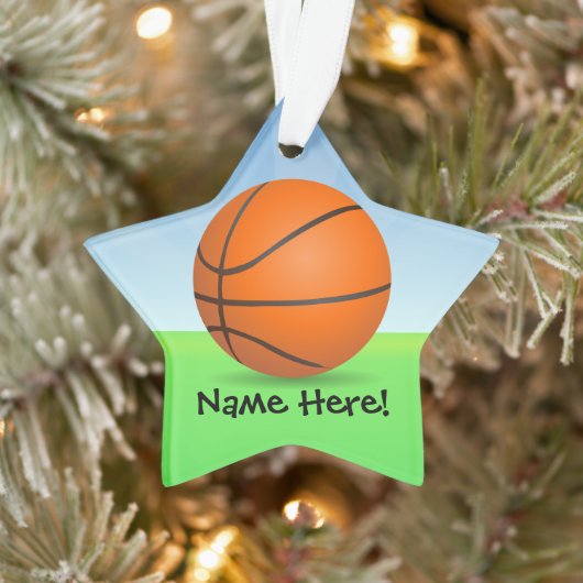 Basketball Persoonlijke Kinderen Ornament (Boom)