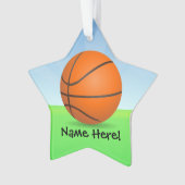 Basketball Persoonlijke Kinderen Ornament (voorkant)