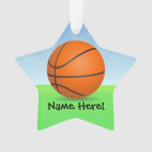 Basketball Persoonlijke Kinderen Ornament (voorkant)