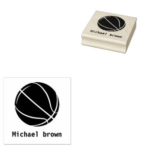 Basketball Persoonlijke naam Rubberstempel