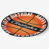 Basketball Persoonlijke verjaardag Papieren Bordje (Gekanteld)