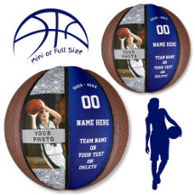 Basketball Photo and Personalised Girls Ball