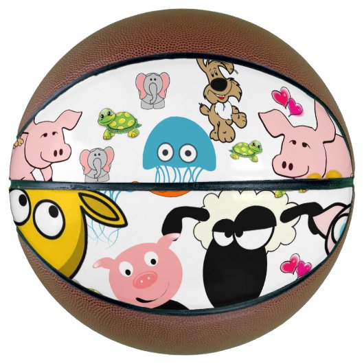 Basketball Pigs Sheep Giraffe Basketbal (Voorkant)