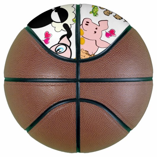 Basketball Pigs Sheep Giraffe Basketbal (Rechts)