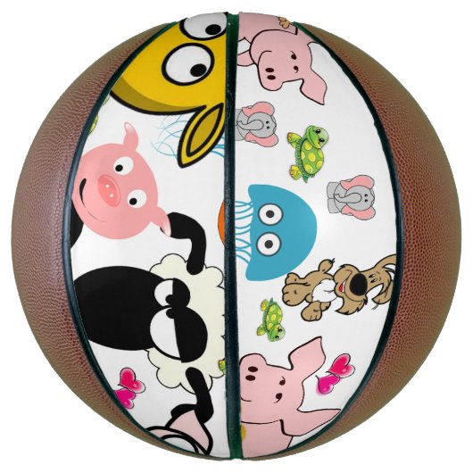 Basketball Pigs Sheep Giraffe Basketbal (Verticaal)