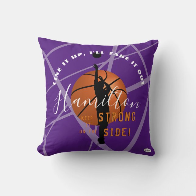 Basketball Pillow HAMbyWG Paars Kussen (Voorkant)