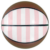 Basketball Pink & White Stripe Basketbal (Voorkant)