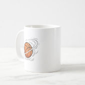 Basketball Planet Saturn Space Illustration Koffiemok (Voorkant links)