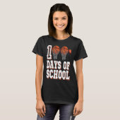Basketball Player 100 Days Of School Student Boys  T-shirt (Voorkant volledig)