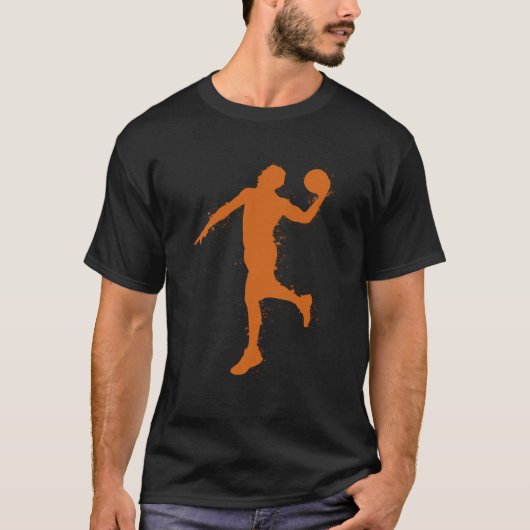 Basketball Player - Abstracte Waterverf stijl T-shirt (Voorkant)