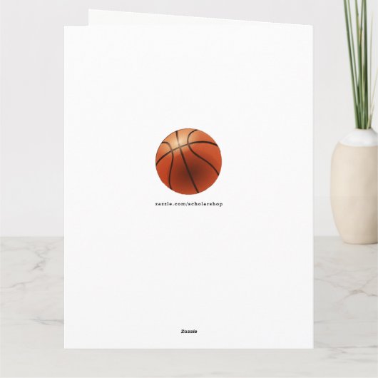 Basketball Player Afstuderen Gefeliciteerd Kaarten (Achterkant)