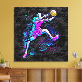 Basketball Player - B-Ball Slam Dunk - Streetball Canvas Afdruk (Insitu (Woonkamer))
