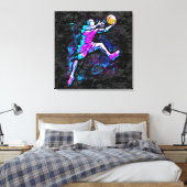 Basketball Player - B-Ball Slam Dunk - Streetball Canvas Afdruk (Insitu (Slaapkamer))