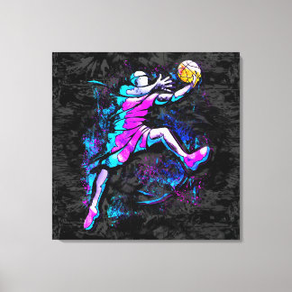 Basketball Player - B-Ball Slam Dunk - Streetball Canvas Afdruk